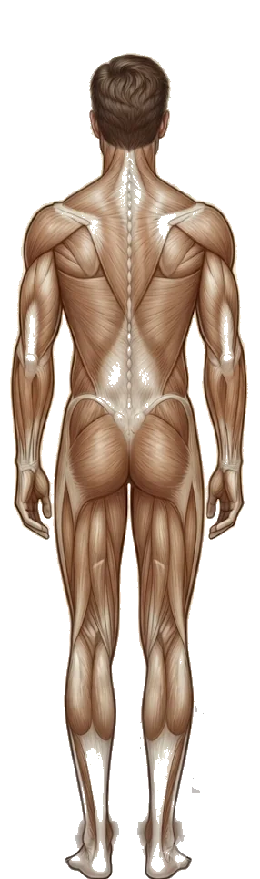 Back anatomical body diagram